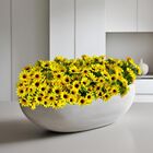 15 Buquês De Flor De Girassol Artificial Mini Planta Para Dec