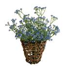 15 Flores De Mosquitinho Azul Artificial Para Arranjos, Vasos