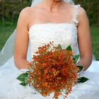 15 Flores De Mosquitinho Laranja Artificial Para Arranjos, Va