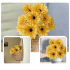 15 Gérberas Artificiais Amarela - Haste Longa Perfeitas Para