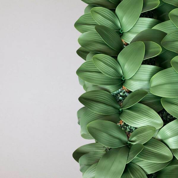 15 Hastes De Folhas Orquídea Artificial - Planta Verde Com 5