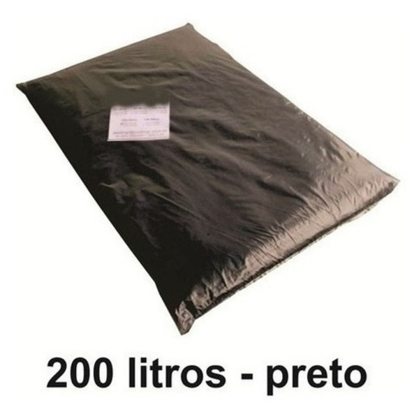 15 Kg Saco De Lixo 200 Litros Preto 200l Reforçado 0,2 Micra