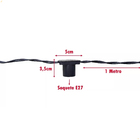15 Metros Varal De Luzes Festão Cordão Soquete E27 Bivolt