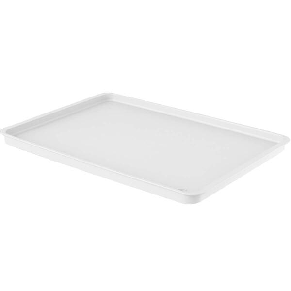 16 Bandejas Retangulares Plástico Branco 34x24cm Coza Hamburg