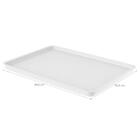 16 Bandejas Retangulares Plástico Branco 34x24cm Coza Hamburg