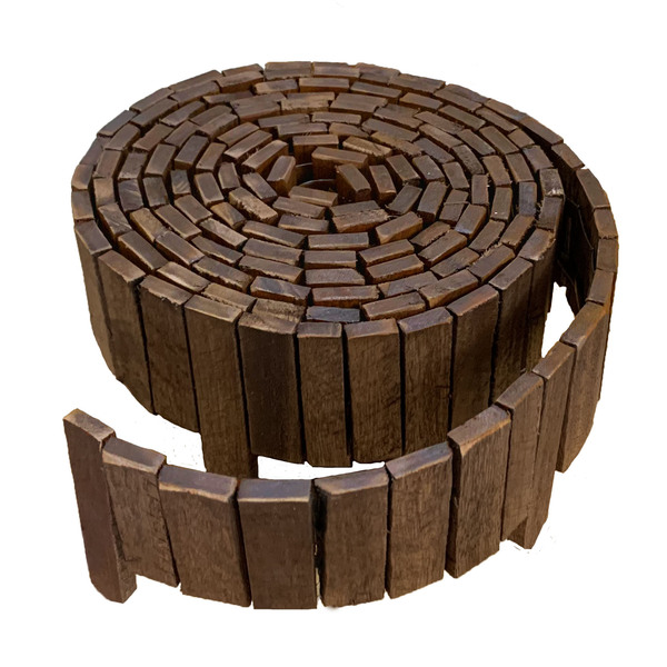 16 Metros Cerca De Madeira Rústico Limitador De Grama 8cm