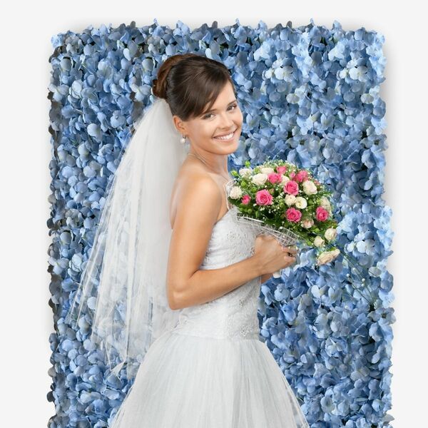 16 Placas Florais com Flores Artificiais 60x40cm Fundo Versát