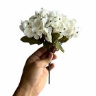 18 Kits De Mini Hortênsias Artificiais Cor Branco Para Festas