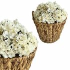 18 Kits De Mini Hortênsias Artificiais Cor Branco Para Festas