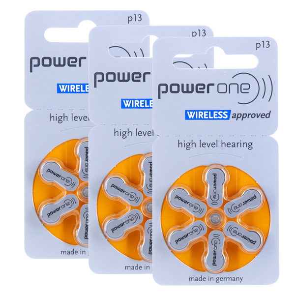 18 Pilhas P13 Power One Baterias Pr48 Aparelho Auditivo