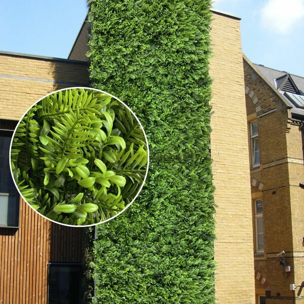 19 Placas De Folhagens Artificiais Premium Jardim Vertical Co