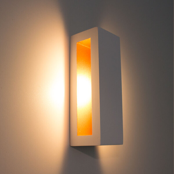 1 Arandela Led Efeito Decorativa Parede Teto 5w 25cm Branca 1