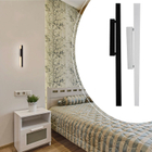 1 Arandela Parede Fit Led 16w 58cm 3000k Efeito Preta St1257