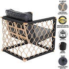 1 Balanço Suspenso + 2 Poltronas Trama Original Em Alumínio C