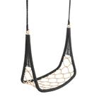 1 Balanço Suspenso Em Alumínio Cor Bronze E Corda Náutica Par