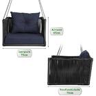 1 Balanço Suspenso Hungria Preto Em Aluminio Fibra E Corda Si