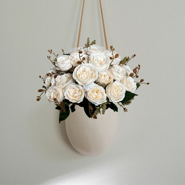 1 Buquê De Rosas E Folhas Artificiais Realista Flor Para Deco