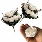 1 Buquê De Rosas E Folhas Artificiais Realista Flor Para Deco