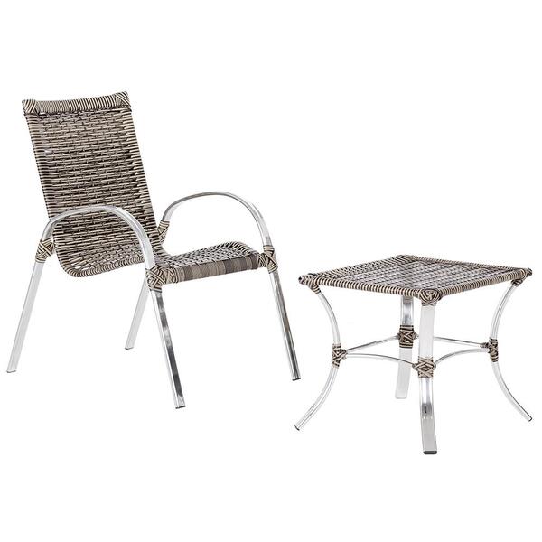 1 Cadeira Colombia 1 Mesa Baixa Colombia Para Área Externa, E