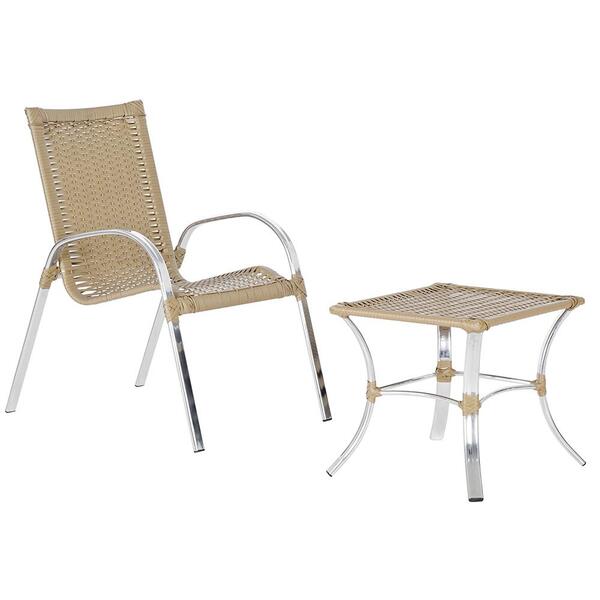 1 Cadeira De Area Em Aluminio E Fibra Sintetica Colombia E 1