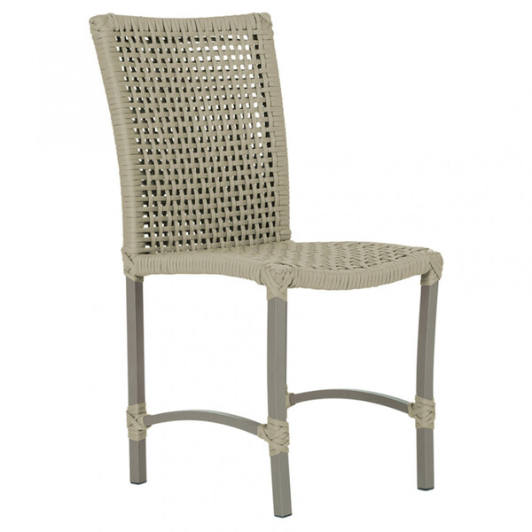 1 Cadeira De Jantar Cannes De Alumínio Com Pintura Fendi E Tr