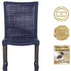 1 Cadeira De Jantar Cannes De Alumínio Com Pintura Marrom E T