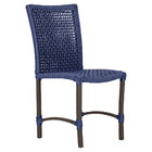 1 Cadeira De Jantar Cannes De Alumínio Com Pintura Marrom E T