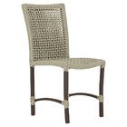 1 Cadeira De Jantar Cannes De Alumínio Com Pintura Marrom E T