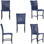 1 Cadeira De Jantar Cannes De Alumínio Com Pintura Preta E Tr