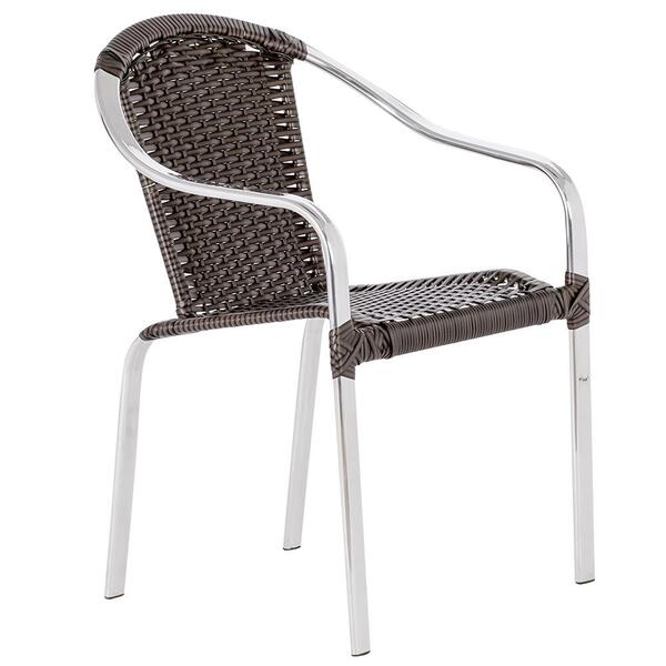 1 Cadeira Em Aluminio E Fibra Sintetica Toquio Para Área, Var