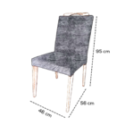 1 Cadeiras Estofadas Suede Azul Marinho Cozinha Jantar Luxo