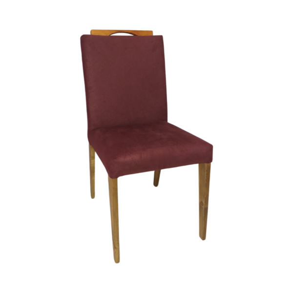1 Cadeiras Estofadas Suede Vinho Cozinha Jantar Luxo