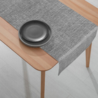 1 Caminho Trilho Mesa Impermeável Pvc Florença Preto 42x140