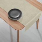 1 Caminho Trilho Mesa Impermeável Pvc Juta Areia 42x140