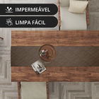 1 Caminho Trilho Mesa Impermeável Pvc Kori Bege 42x140