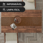 1 Caminho Trilho Mesa Impermeável Pvc Kori Caramelo 42x210