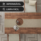 1 Caminho Trilho Mesa Impermeável Pvc Kori Marfim 42x140