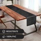 1 Caminho Trilho Mesa Impermeável Pvc Kori Preto 42x210