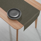 1 Caminho Trilho Mesa Impermeável Pvc Nápoli Avelã 42x210