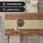 1 Caminho Trilho Mesa Impermeável Pvc Nápoli Bege 42x210