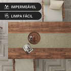 1 Caminho Trilho Mesa Impermeável Pvc Nápoli Fendi 42x210