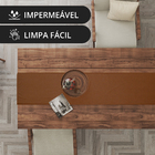 1 Caminho Trilho Mesa Impermeável Pvc Trama Caramelo 42x210