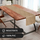 1 Caminho Trilho Mesa Impermeável Pvc Trama Choco 42x210