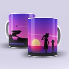 1 Caneca Paisagem Rick And Morty Xícara Pronta-entrega
