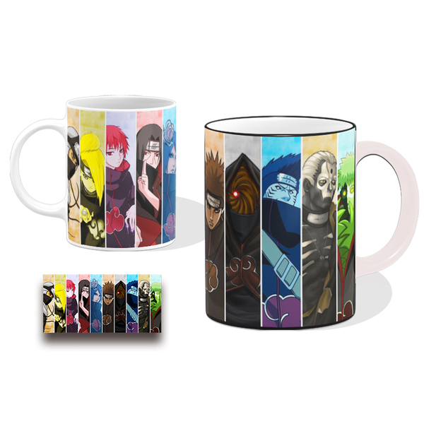 1 Caneca Personagens Naruto Akatsuki Anime Pronta-entrega