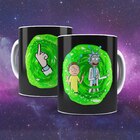 1 Caneca Personalizada Rick And Morty Portal Dedo Do Meio