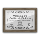 1 Certificado/diploma A4 Com Tela De Acetato E Mdf - Moldura