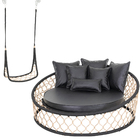 1 Chaise 6 Almofadas + 1 Balanço Suspenso Em Alumínio E Corda