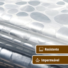 1 Cortina Box Banheiro 3d Antimofo Ganchos 180x180 Pev Vr - M