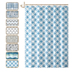 1 Cortina Box Banheiro Antimofo Ganchos 180x180 Pev Es Vr - M